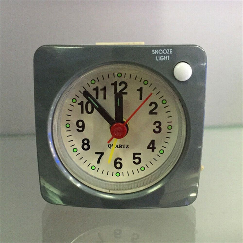 Quartz Alarm Clock With Night Light No Tick Snooze Silent Small Bedside Clocks - Picture 13 of 15