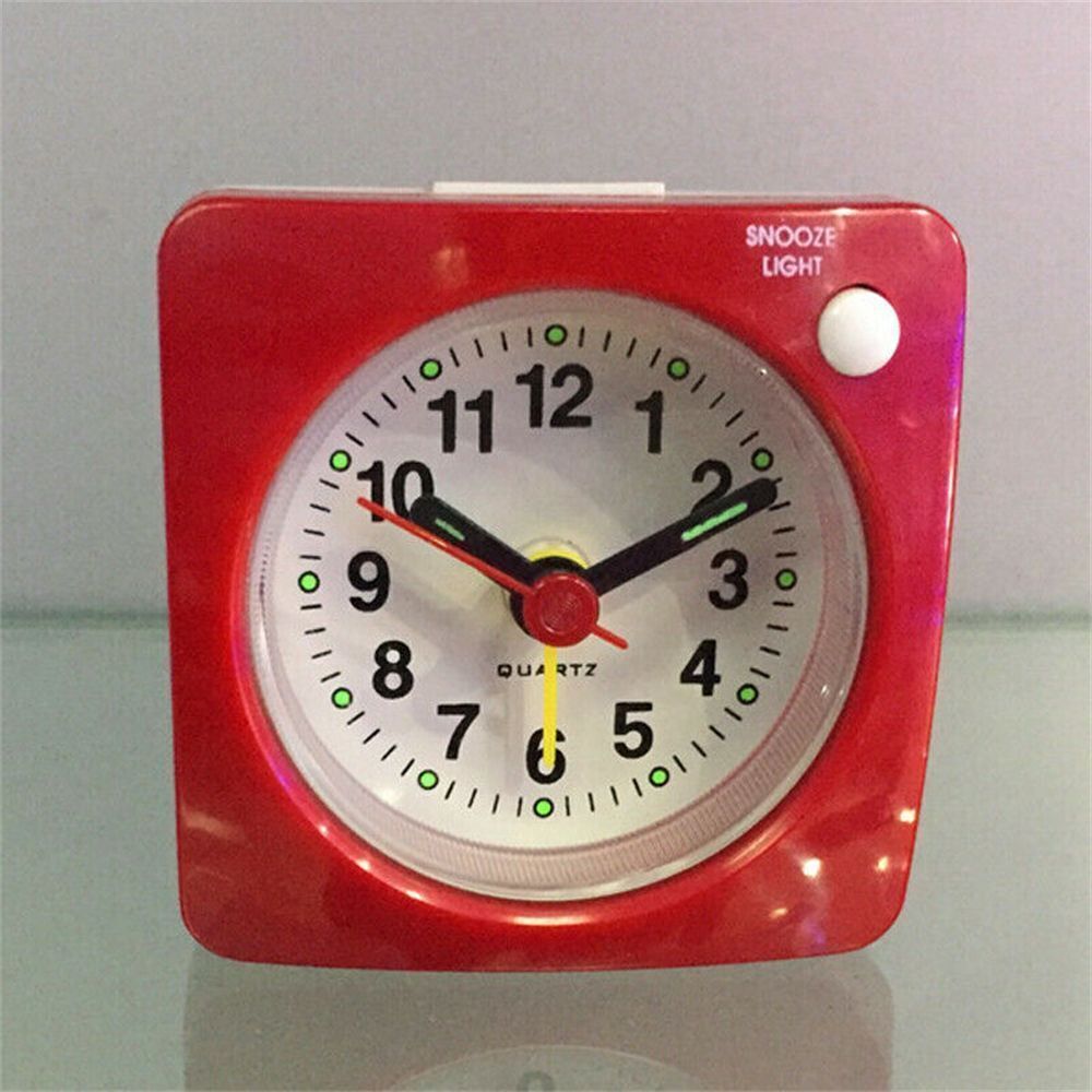 Quartz Alarm Clock With Night Light No Tick Snooze Silent Small Bedside Clocks - Picture 14 of 15