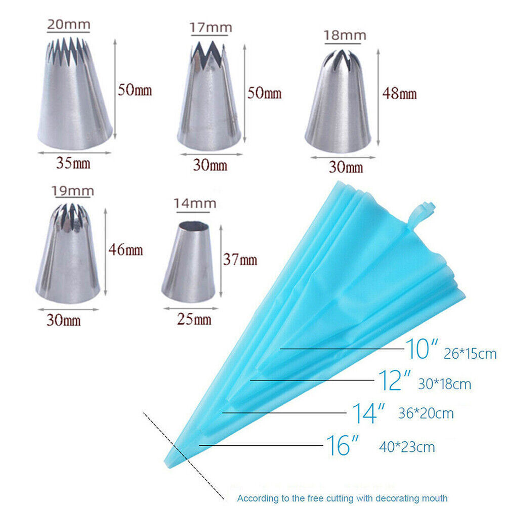 Large Icing Piping Nozzles Pastry Tips Cake Decor DIY Baking Tools Set - Picture 13 of 13