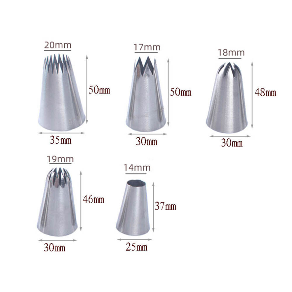 Large Icing Piping Nozzles Pastry Tips Cake Decor DIY Baking Tools Set - Picture 12 of 13