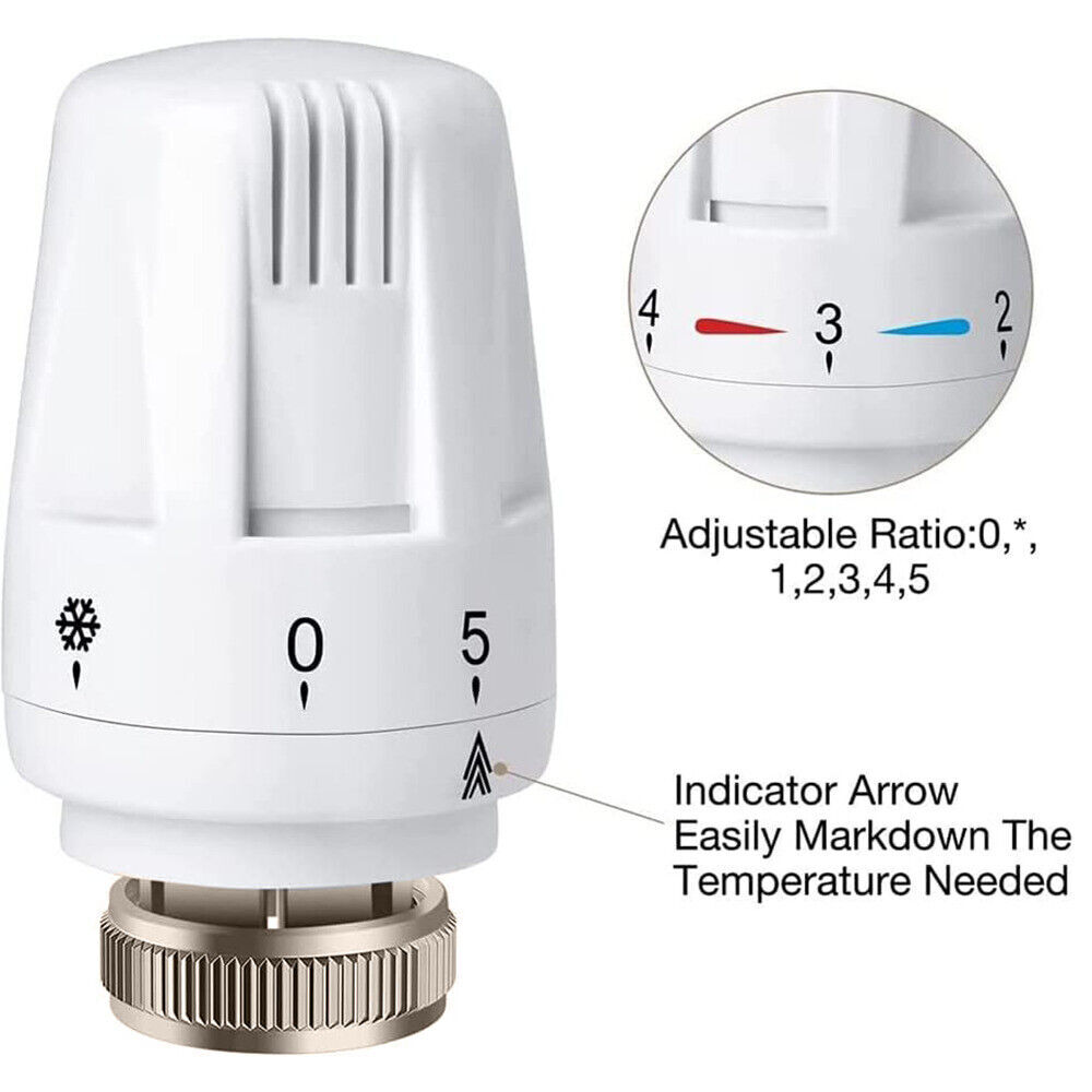 1/6X Heizkörperthermostat Kopf Heizungssteuerung Thermostat Heizungsventil Werkzeug - Bild 16 von 19