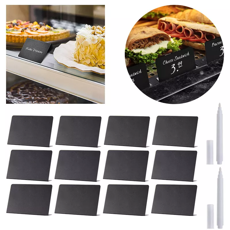 12/20Pcs Mini Chalkboard Signs for Food Standing Message Small Boards