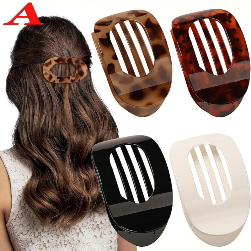 4PCS Flat Hair Clips for Thick Thin Hair, Round Lay Down Claw Clips for Women - Picture 13 of 15