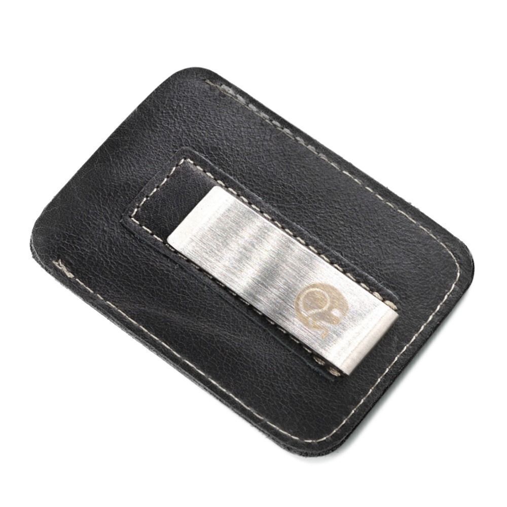 Thin Genuine Leather Money Clip Slim Bills Men Credit Card Slot Man - Picture 10 of 10