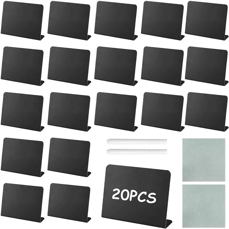 12/20Pcs Mini Chalkboard Signs Small Black Chalk Board Menu Blackboard Display