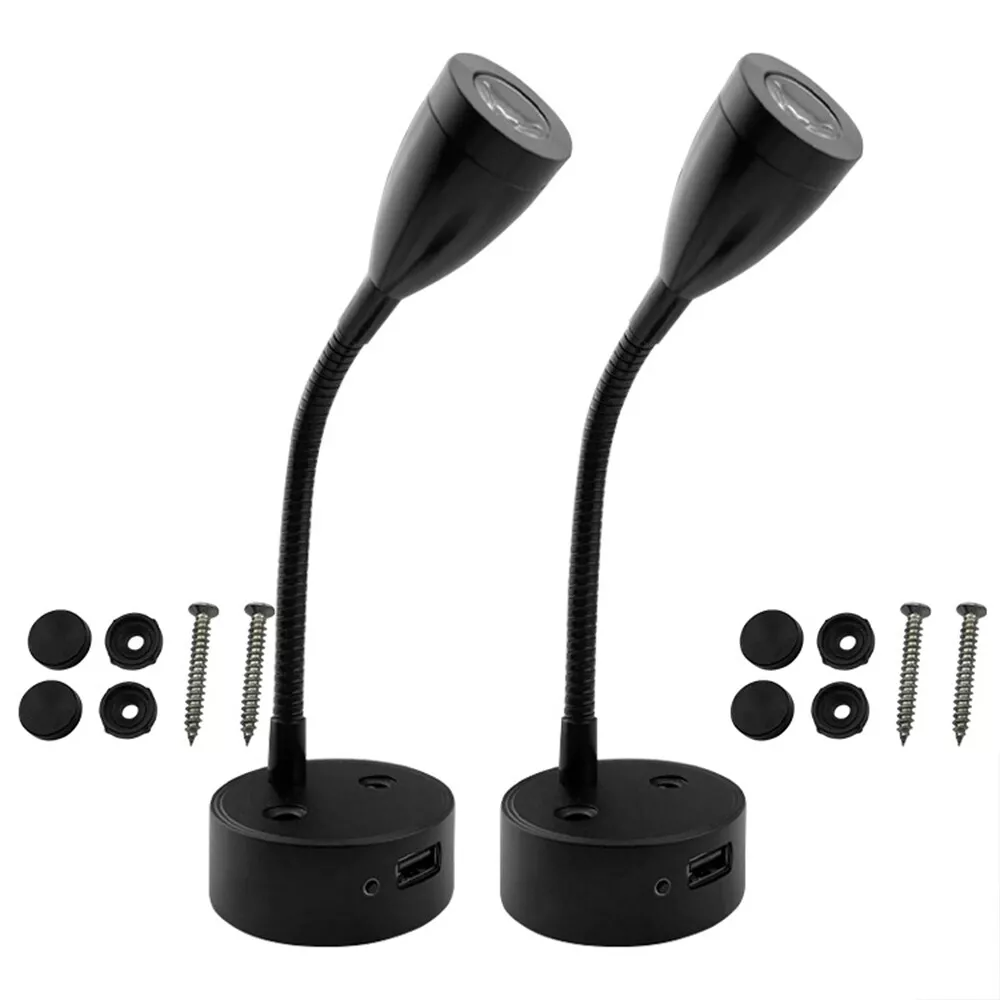 1/2X 12V USB Spot Touch Schalter Lampe LED Leselicht für Wohnmobil Caravan Boot - Bild 19 von 19