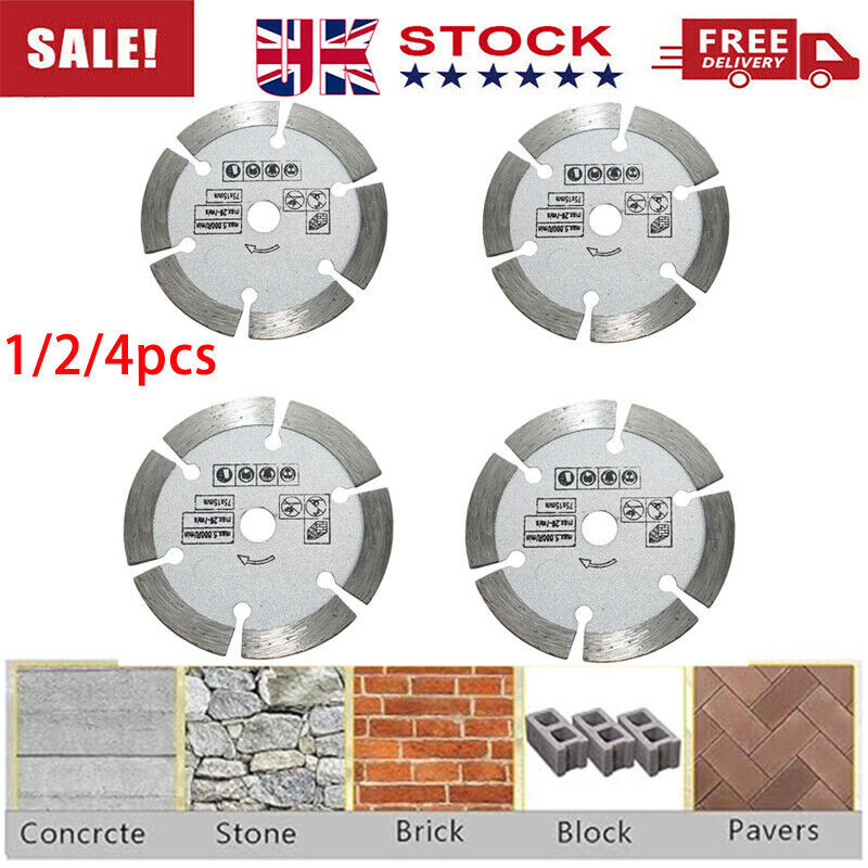 Carbon Steel Saw Blade Slotted Cutting Disc Wheel For Stone Angle Grinder 75mm