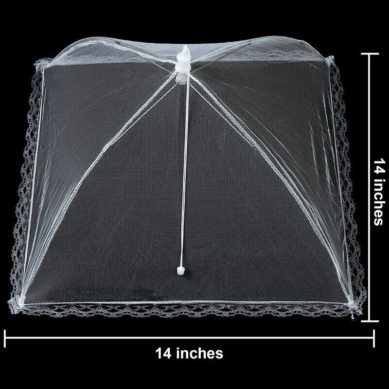 3Pcs Food Cover Pop Up Mesh Net Dome Bug Fly Insect Cake BBQ Collapsible 32cm