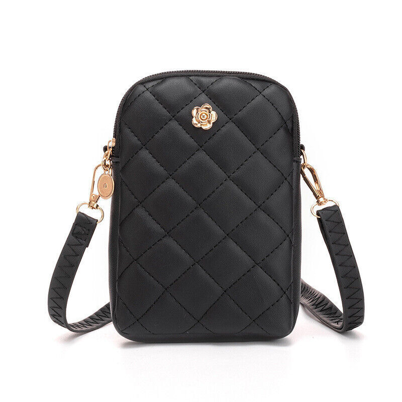 Womens Mobile Phone Bags Leather Cross-body Mini Purse Shoulder Pouch Wallet