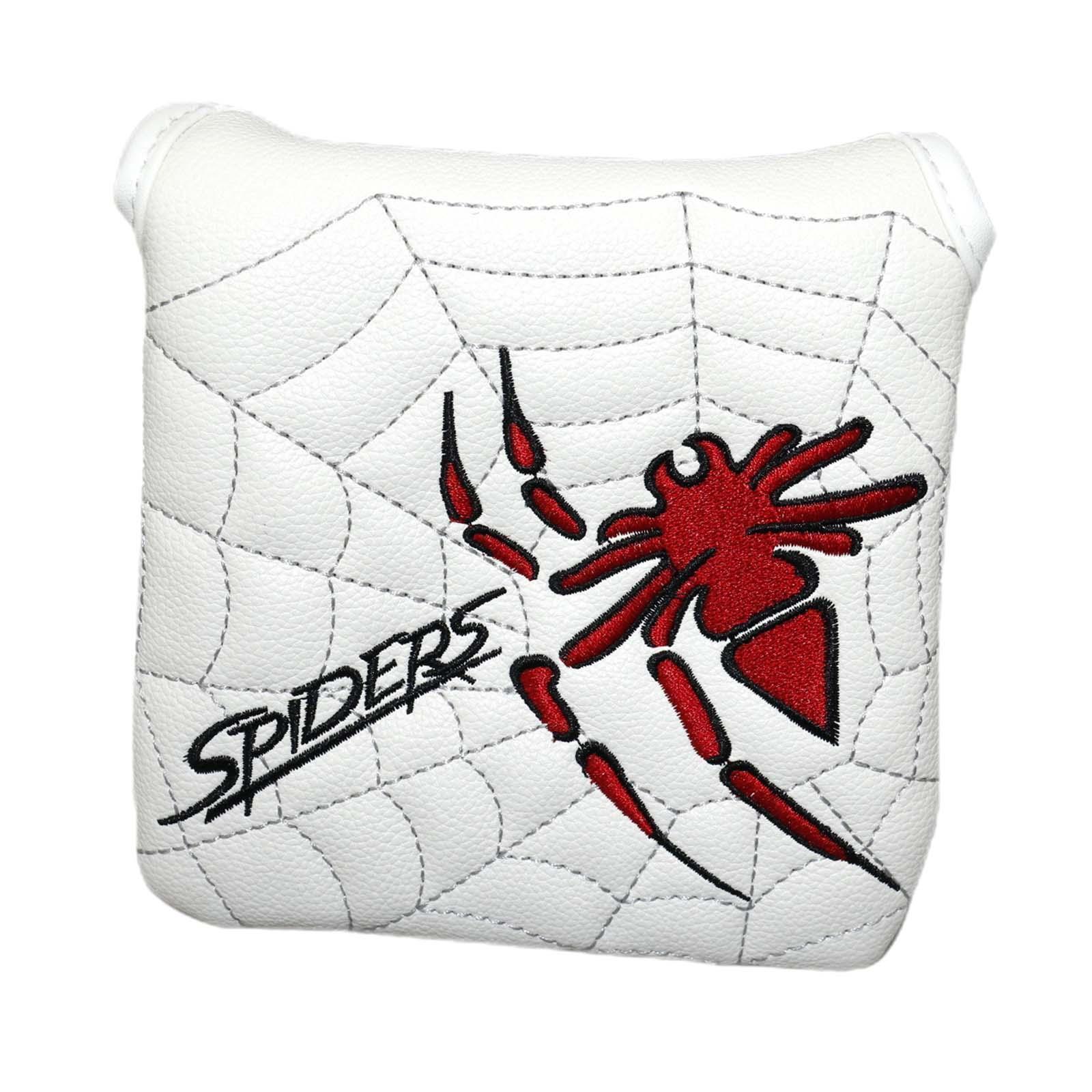 Spider Embroidery Golf Square Mallet Putter Head Cover with Magnetic Closure - Picture 10 of 11