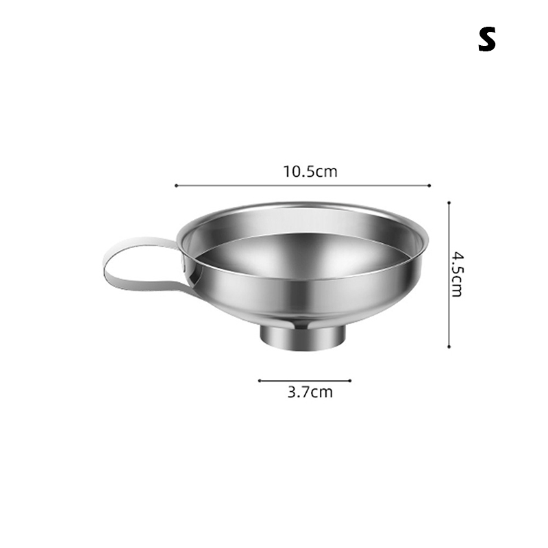 Stainless Steel Funnel Fill Jam Jar Wide Neck Mouth Filter Kitchen Funnel Tool