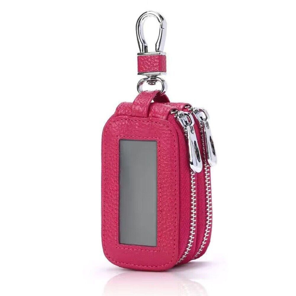 Schlüsseletui Etui Autoschlüsseltasche Echtleder Schlüsselmappe Doppelfach Etui Bag - Bild 19 von 21