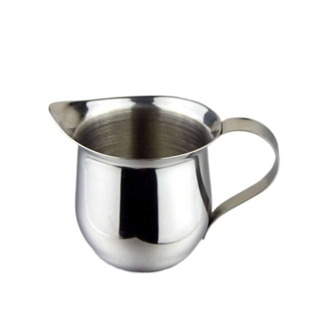 Stainless Steel Milk Jug with Pointed Spout Small Capacity Milk Cream Cup 2-8Oz