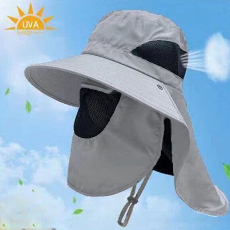 Gorra de pesca de ala ancha con solapa extraíble unisex con protección UV para exteriores - Imagen 14 de 14
