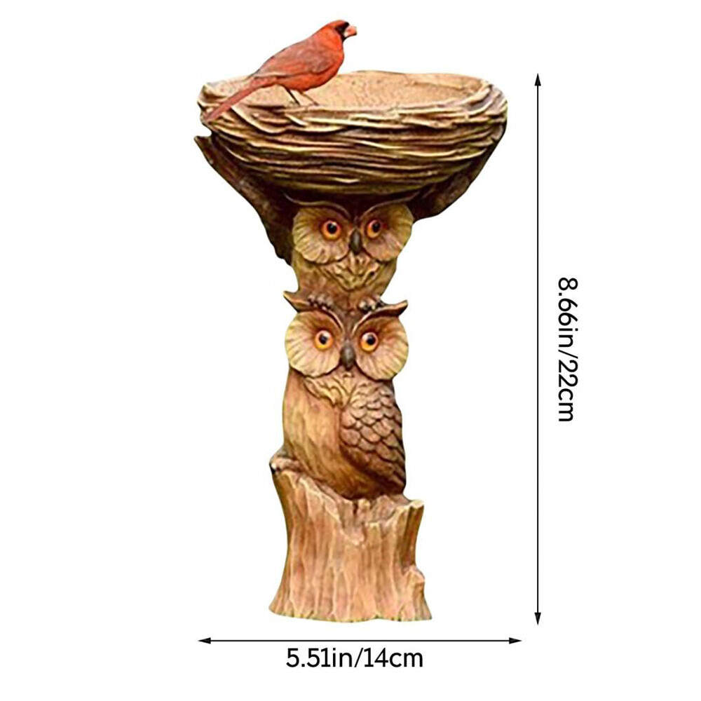 Free Standing Outdoor Garden Bird Table Ornament Bird Bath & Feeder Pedestal