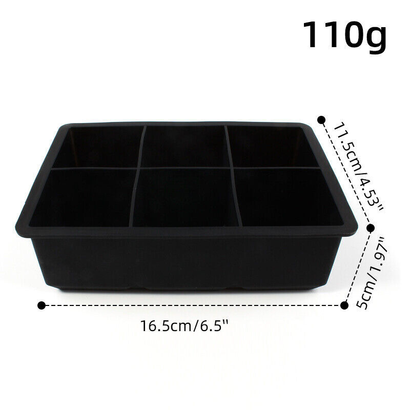 Extra large Ice Cube Trays Silicone Mould Cavity Silicone Ice Tray 6/8