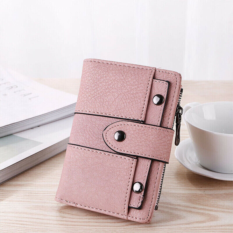 Ladies Short Small Money Purse Wallet Women PU Leather Folding Coin Card Holder - Picture 21 of 21
