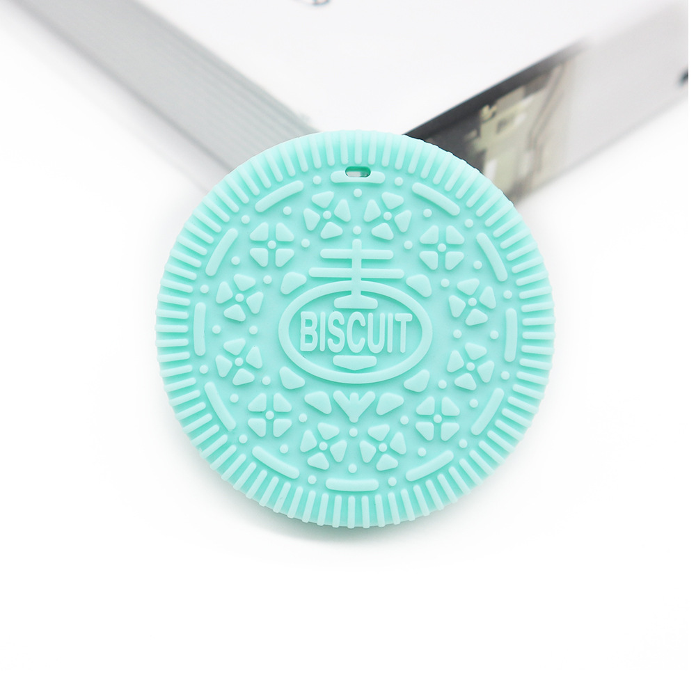 Chewy Cookie Biscuit Sensory Chew Necklace Biting Aid Pendant Kids Autism ADHD - Picture 9 of 13
