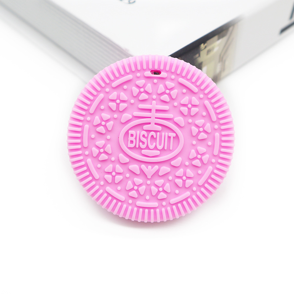 Chewy Cookie Biscuit Sensory Chew Necklace Biting Aid Pendant Kids Autism ADHD - Picture 10 of 13