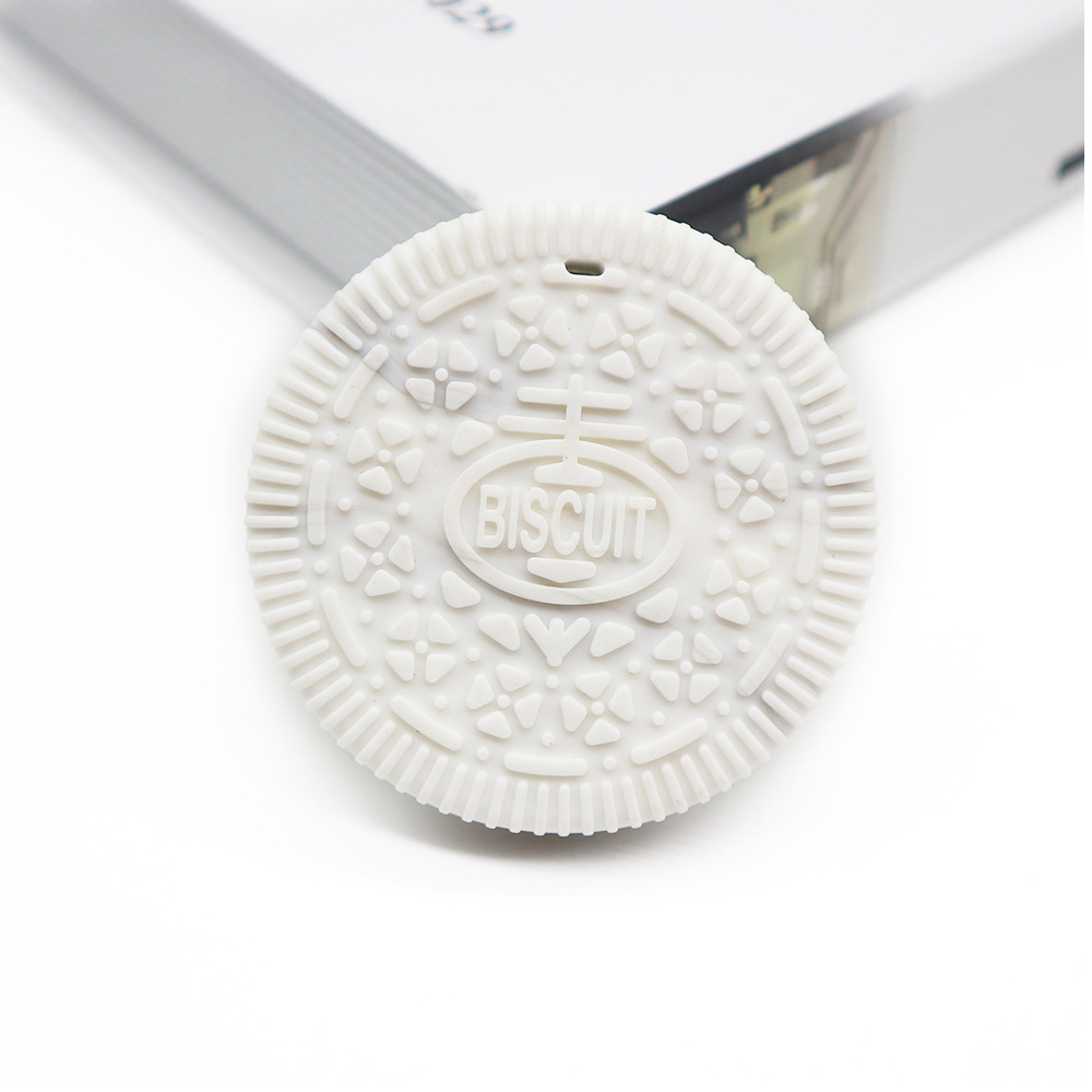 Chewy Cookie Biscuit Sensory Chew Necklace Biting Aid Pendant Kids Autism ADHD - Picture 13 of 13