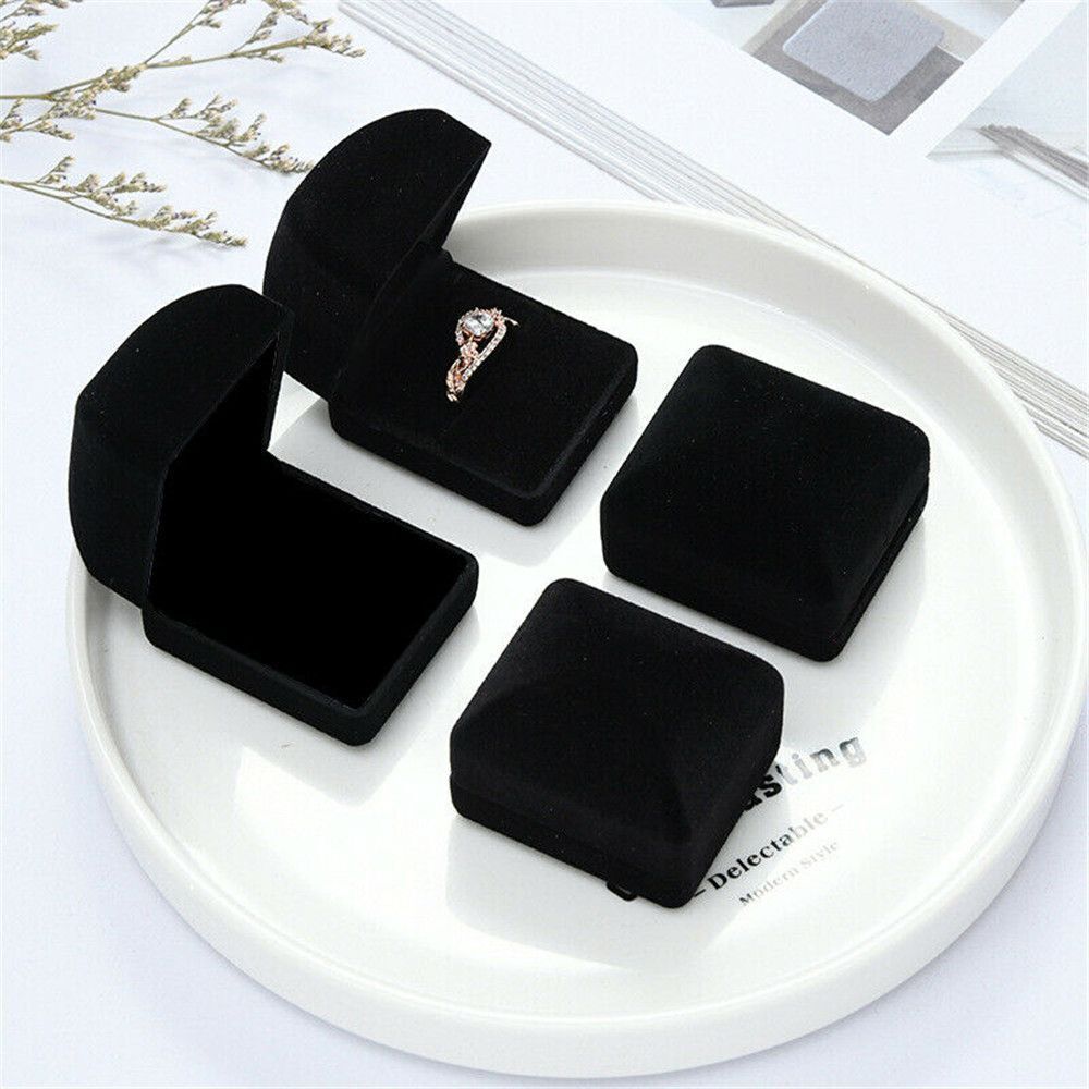 Ring Box Jewelry Gifts Case Storage For Proposal Engagement Wedding Boxes