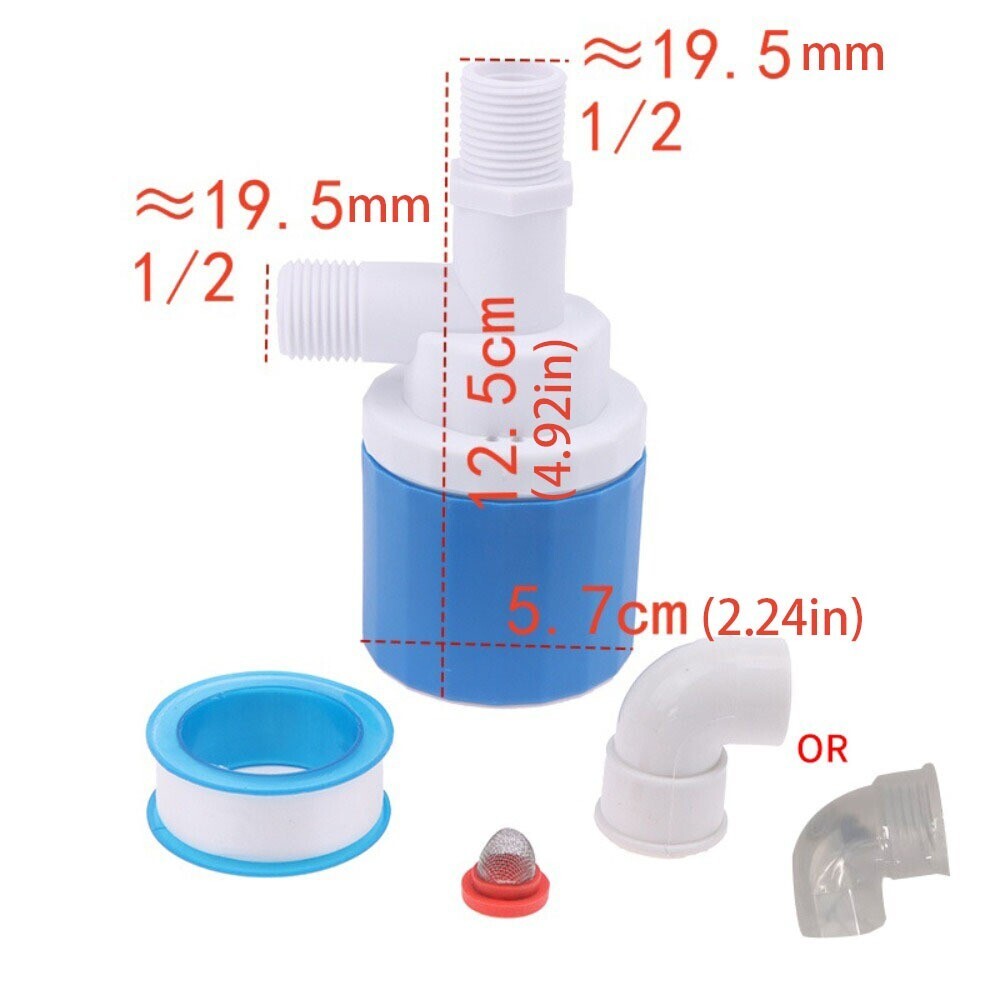 Automatic Nylon Float Valve Water Connector Water Level Control 1/2'' 3/4'' - Picture 16 of 19