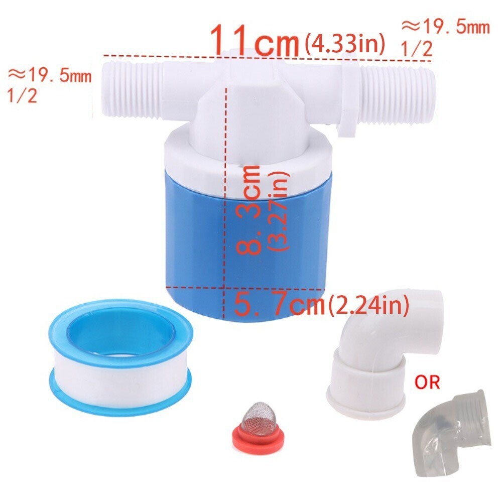 Automatic Nylon Float Valve Water Connector Water Level Control 1/2'' 3/4'' - Picture 18 of 19