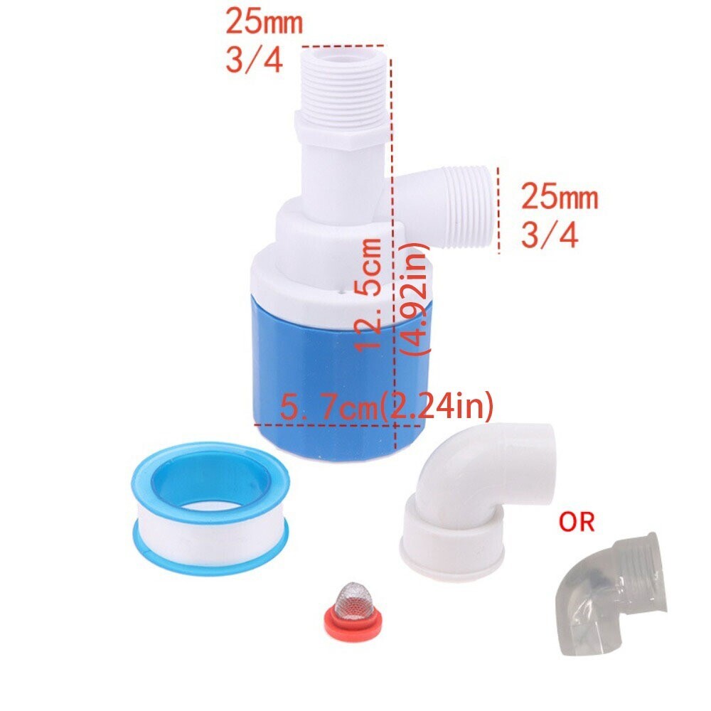 Automatic Nylon Float Valve Water Connector Water Level Control 1/2'' 3/4'' - Picture 17 of 19