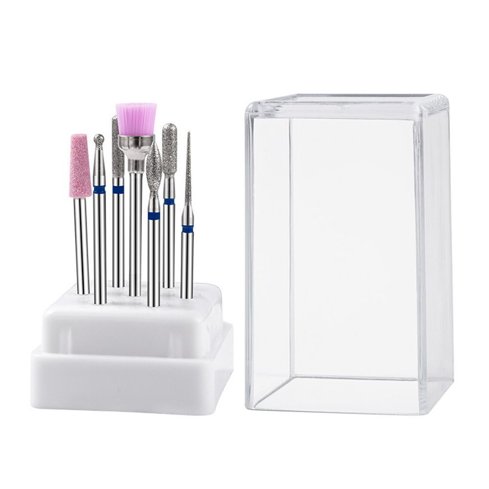 Ceramic 7 Pcs Nail Drill Bits Set File Alloy Manicure Pedicure Nail Art Tools - Picture 18 of 20
