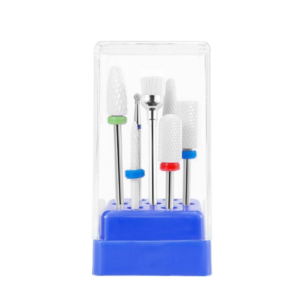 Ceramic 7 Pcs Nail Drill Bits Set File Alloy Manicure Pedicure Nail Art Tools - Picture 19 of 20