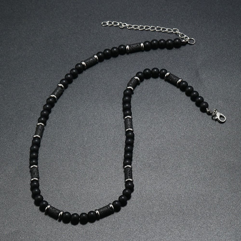 Beaded Necklace Natural Commemorative Gift Bohemian Necklace Men's - Picture 10 of 12