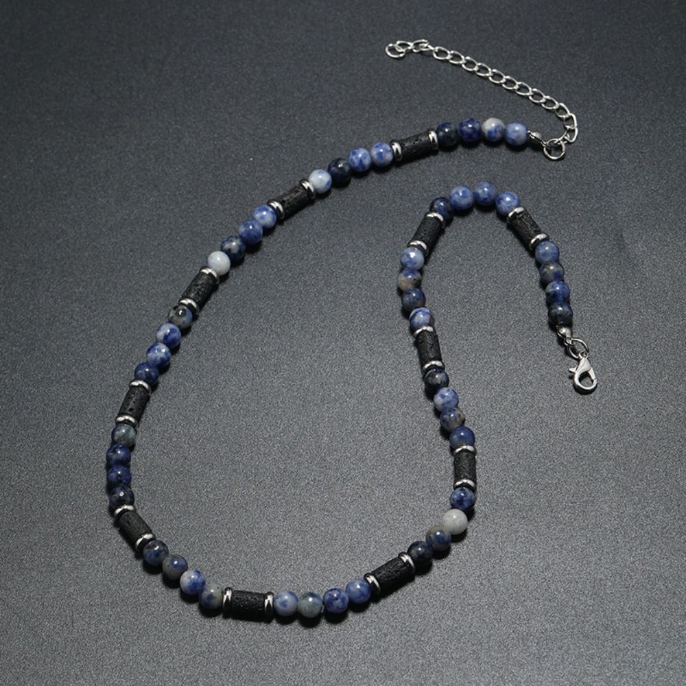 Beaded Necklace Natural Commemorative Gift Bohemian Necklace Men's - Picture 12 of 12