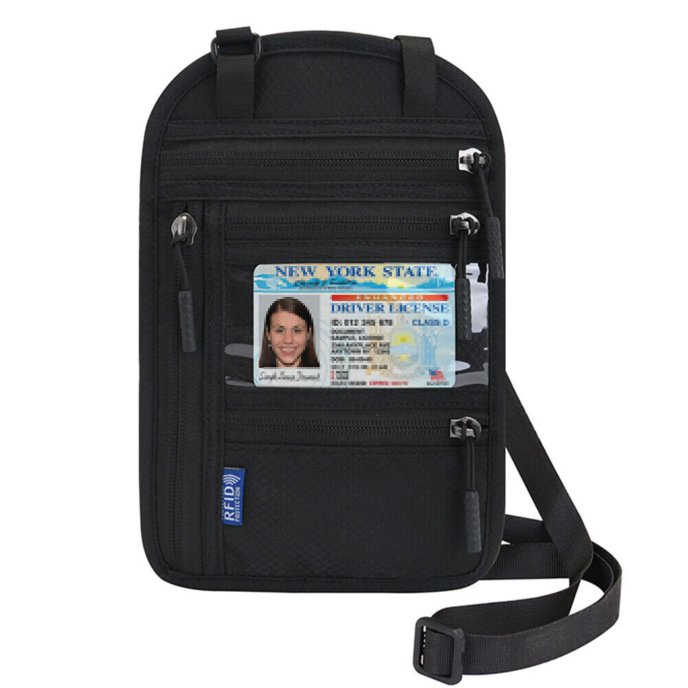 Travel Pouch Neck Wallet Family Passport Holder Organizer Case W/ RFID Blocking - Picture 21 of 25