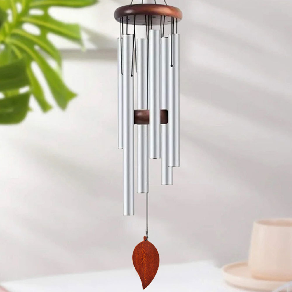 Wind Chimes Large Deep Tone Chapel Bells 6 Tubes Outdoor Garden Decor Gifts