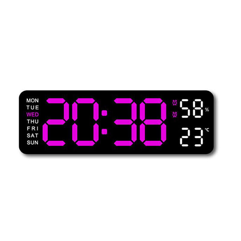 Digital Clock LED Display Desk Table Temperature Alarm Time Modern Home Decor - Picture 13 of 15