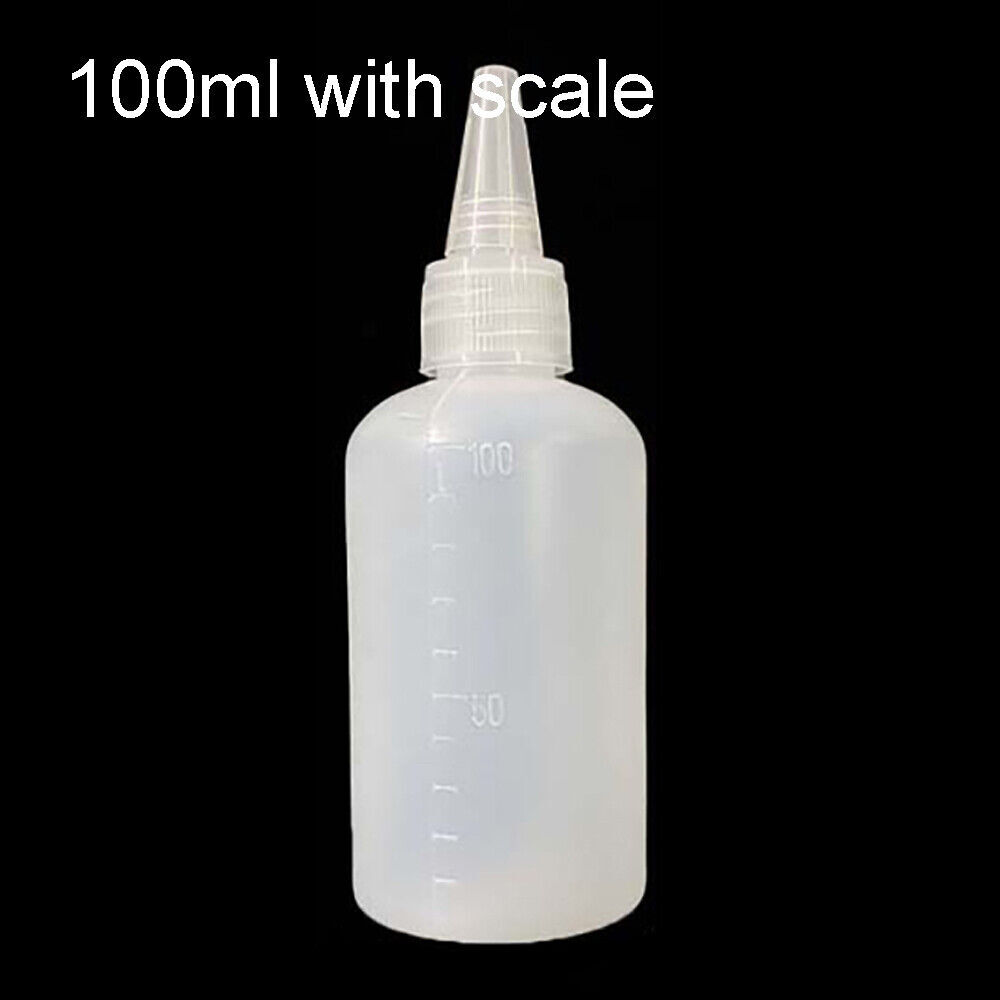 10Pcs Industrial Glue Bottle 10/30/60/100ml Squeeze Bottles with Cap Empty Paint