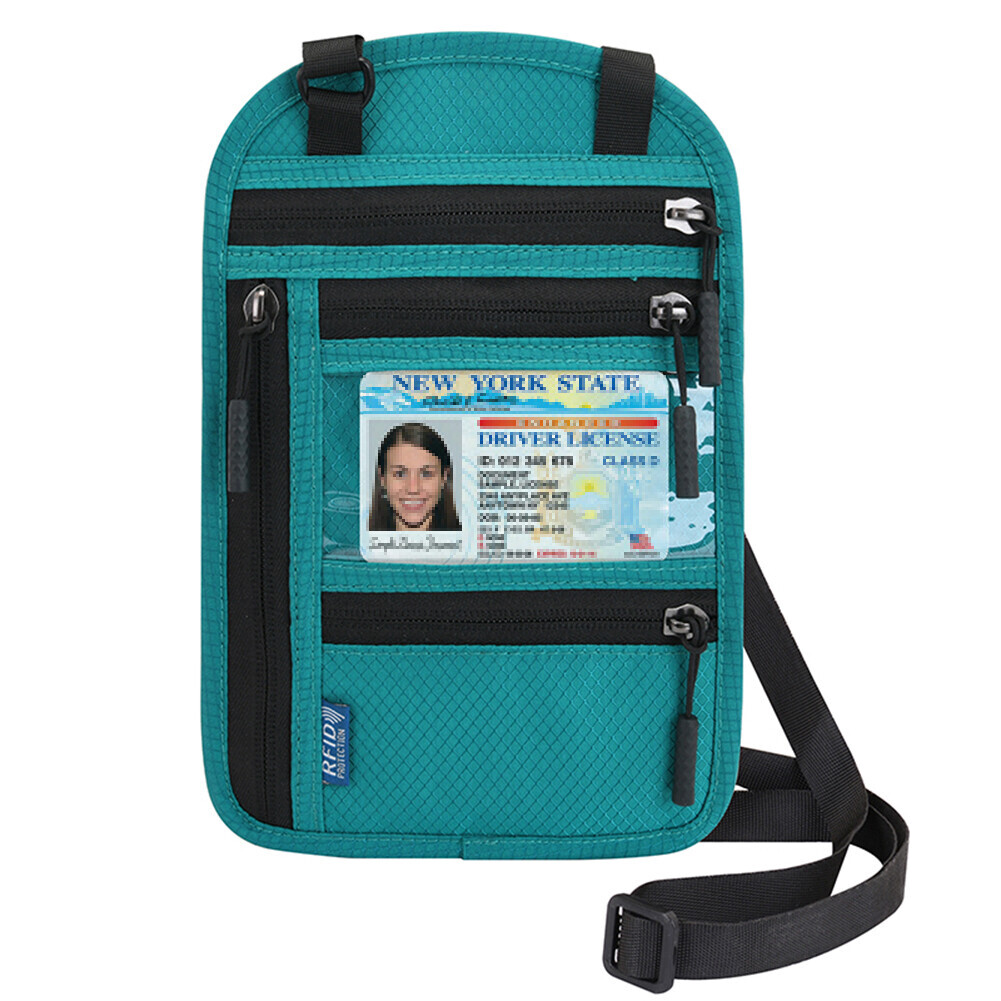 Travel Neck Wallet with RFID Blocking for Women & Men, Passport Holder, Anti-Th - Picture 23 of 25