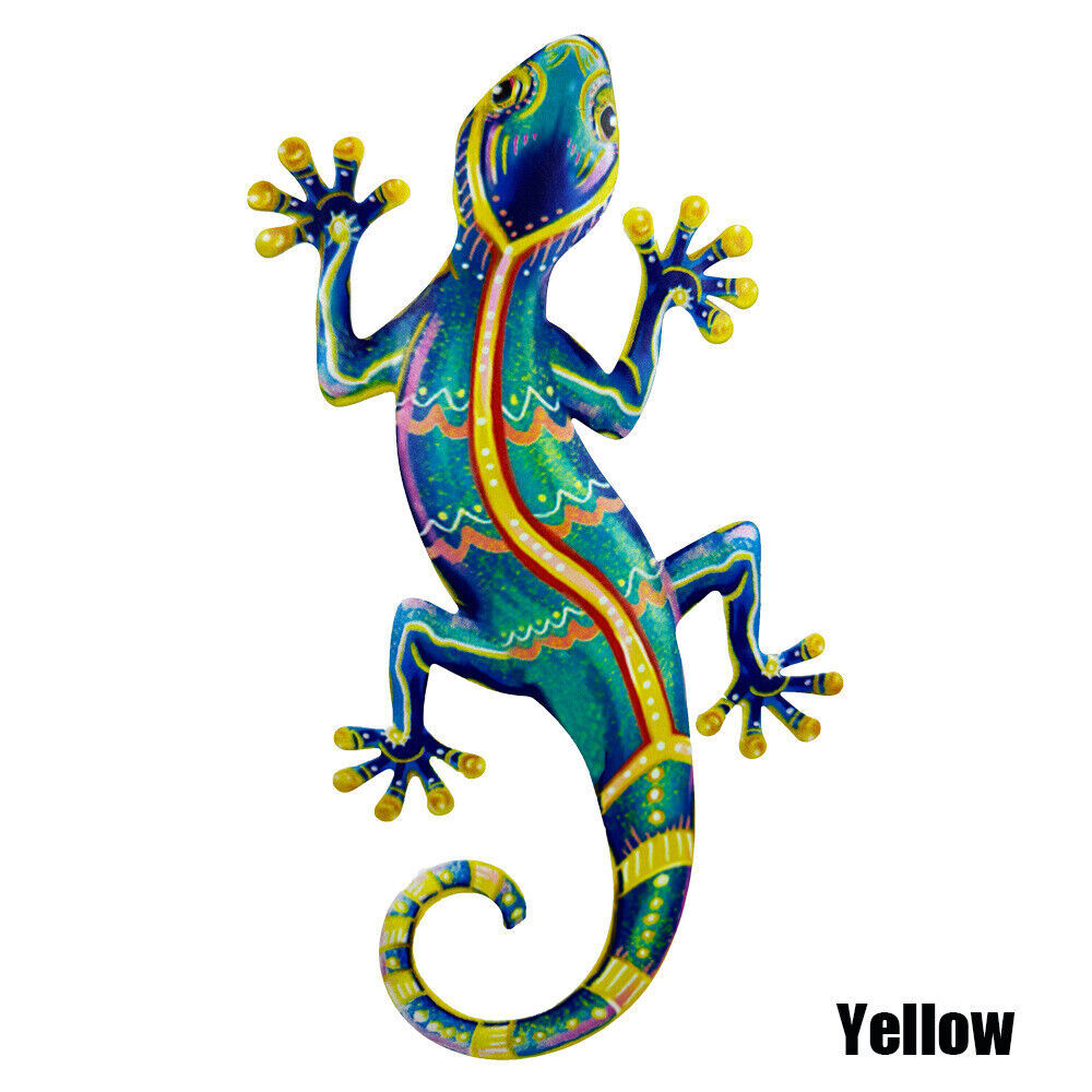 Wall Decorative Gecko with Tail Iron Hanging Animal Plaque for Garden - Picture 13 of 15