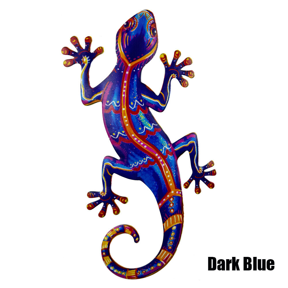 Wall Decorative Gecko with Tail Iron Hanging Animal Plaque for Garden - Picture 11 of 15