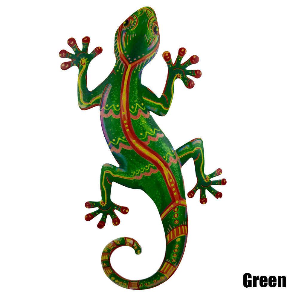 Wall Decorative Gecko with Tail Iron Hanging Animal Plaque for Garden - Picture 12 of 15