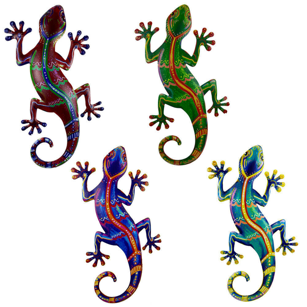 Wall Decorative Gecko with Tail Iron Hanging Animal Plaque for Garden - Picture 15 of 15