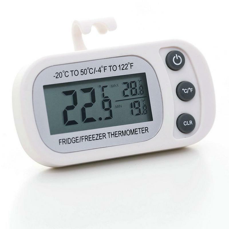 Waterproof Digital LCD Fridge Thermometer Freezer Tester With Hanging Hook
