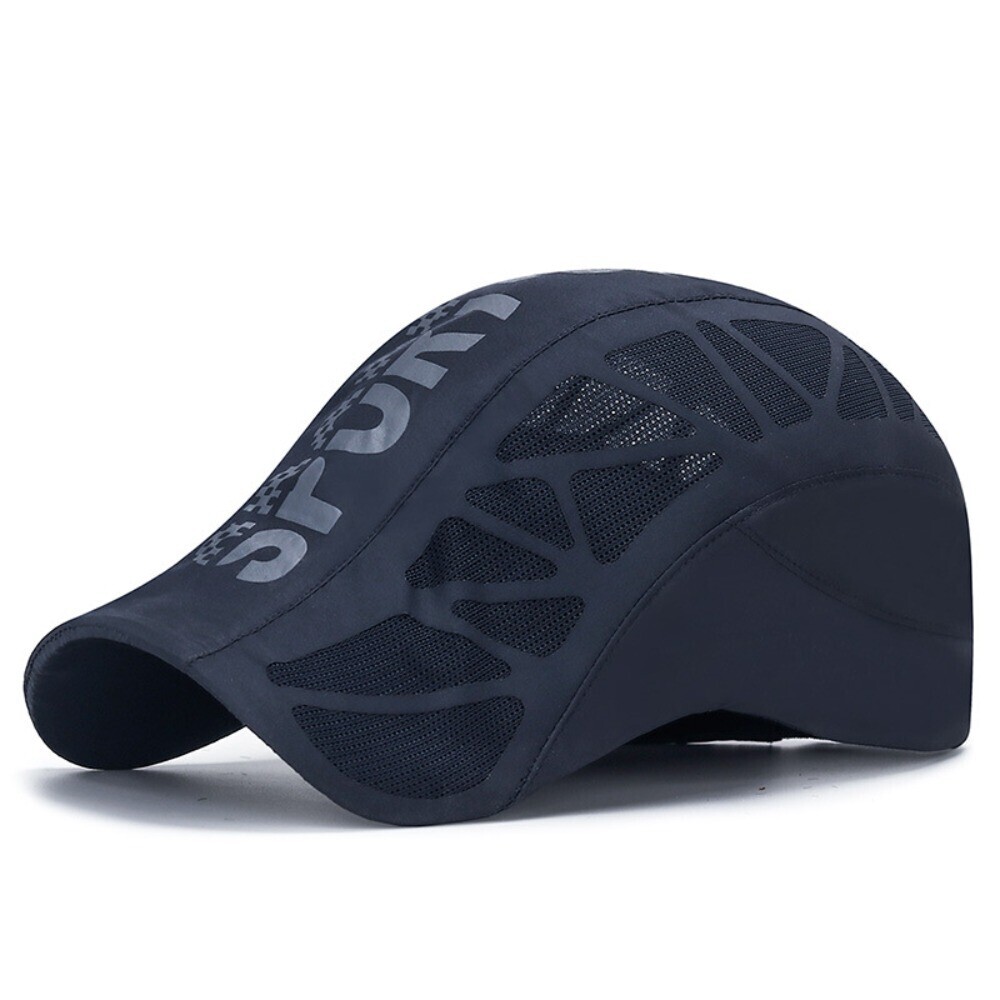 Quick Dry Sunscreen Men's Sun Cap Beret Hat Flat Hat Mesh Shade Baseball Caps - Picture 15 of 16