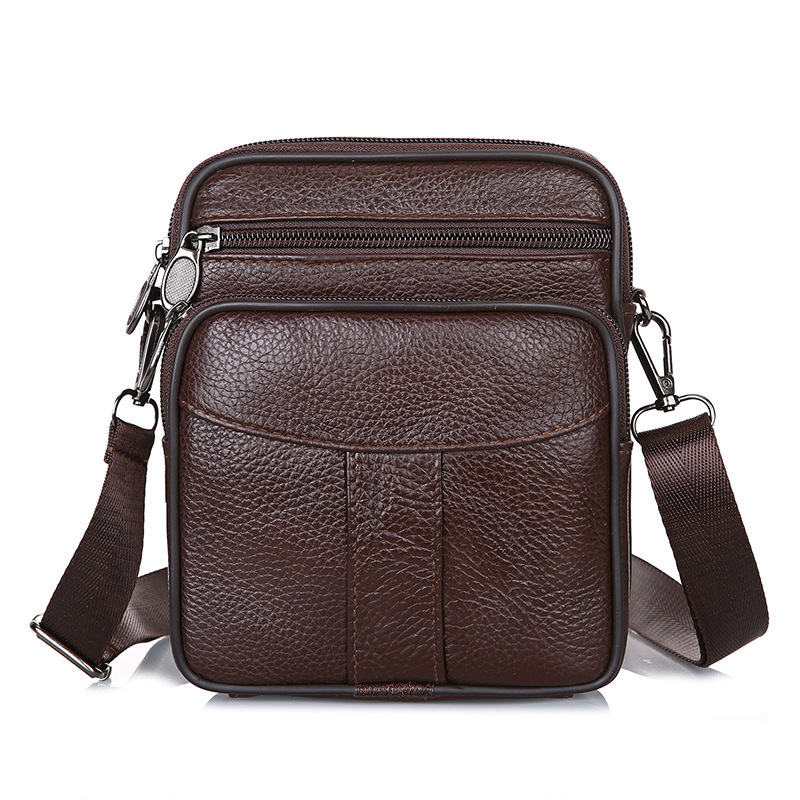 Men's Boys Handbags Shoulder Small Leather Cross Body Messenger Side Bag - Picture 15 of 18
