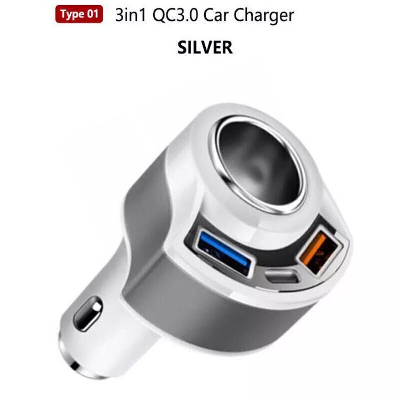 Cargador rápido 12V doble USB tipo C PD encendedor de cigarrillos enchufe divisor enchufe - Imagen 12 de 12