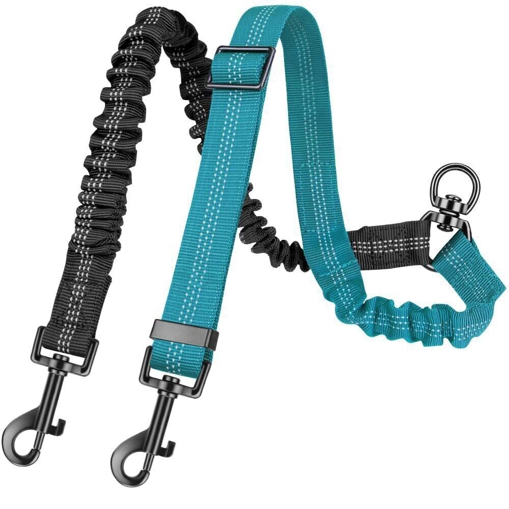 Guinzaglio per Cani Doppio Due Vie Accoppiatore Senza Grovigli Spacco Bungee Guinzaglio per Animali Domestici - Foto 27 di 29