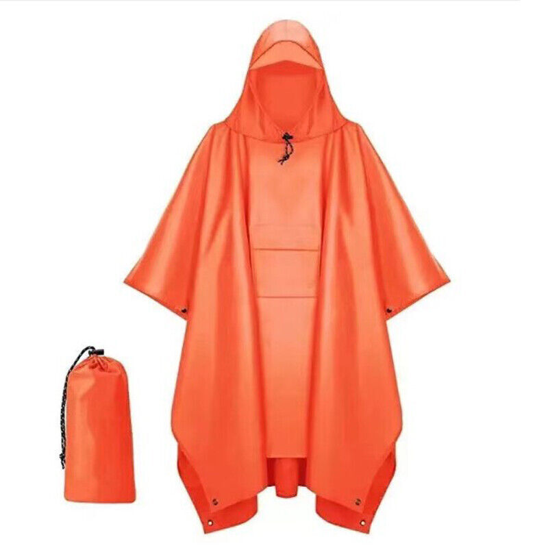 Waterproof Raincoat Poncho Adults 3in1 Multifunction Reusable Rain Capes Camping - Picture 17 of 17