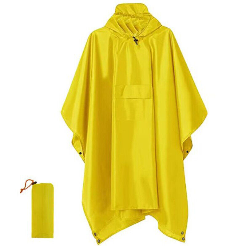 Waterproof Raincoat Poncho Adults 3in1 Multifunction Reusable Rain Capes Camping - Picture 16 of 17