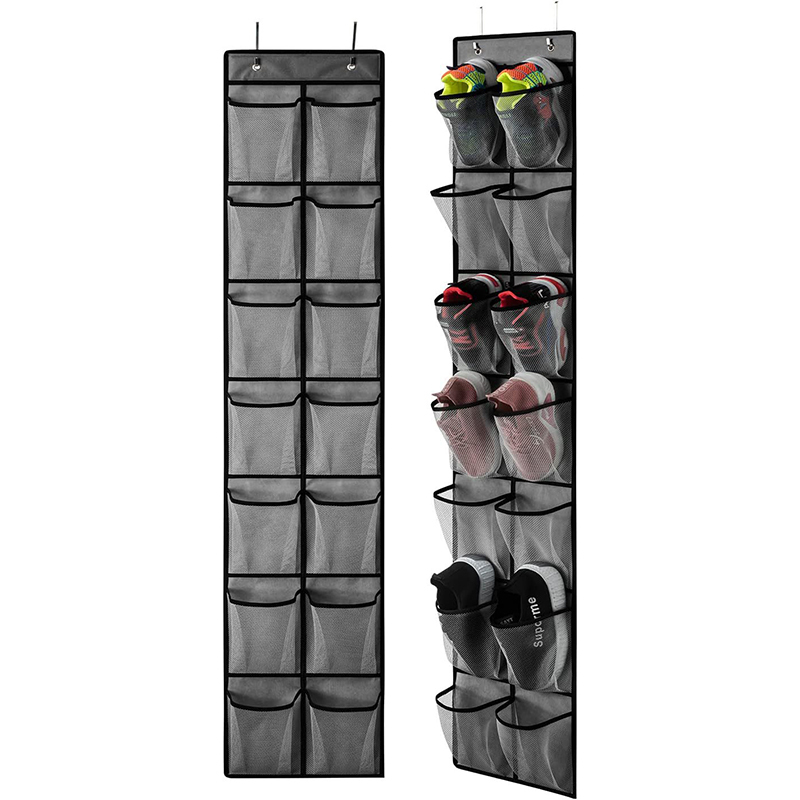 Organizzatore portascarpe 12-24 tasche sopra la porta scaffale appeso gancio portaoggetti - Foto 18 di 22