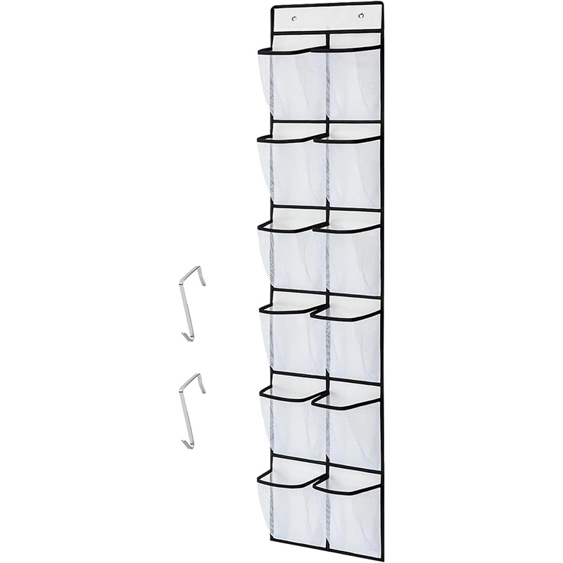 Organizzatore portascarpe 12-24 tasche sopra la porta scaffale appeso gancio portaoggetti - Foto 17 di 22